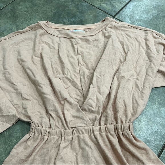 Free People Beach Santa Maria Mini Dress Women's SMALL Light Pink Boho Preppy - Picture 6 of 10